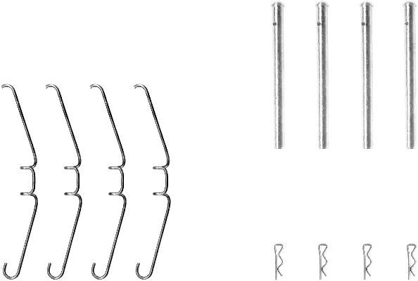 HELLA PAGID Комплектующие, колодки дискового тормоза 8DZ 355 204-011